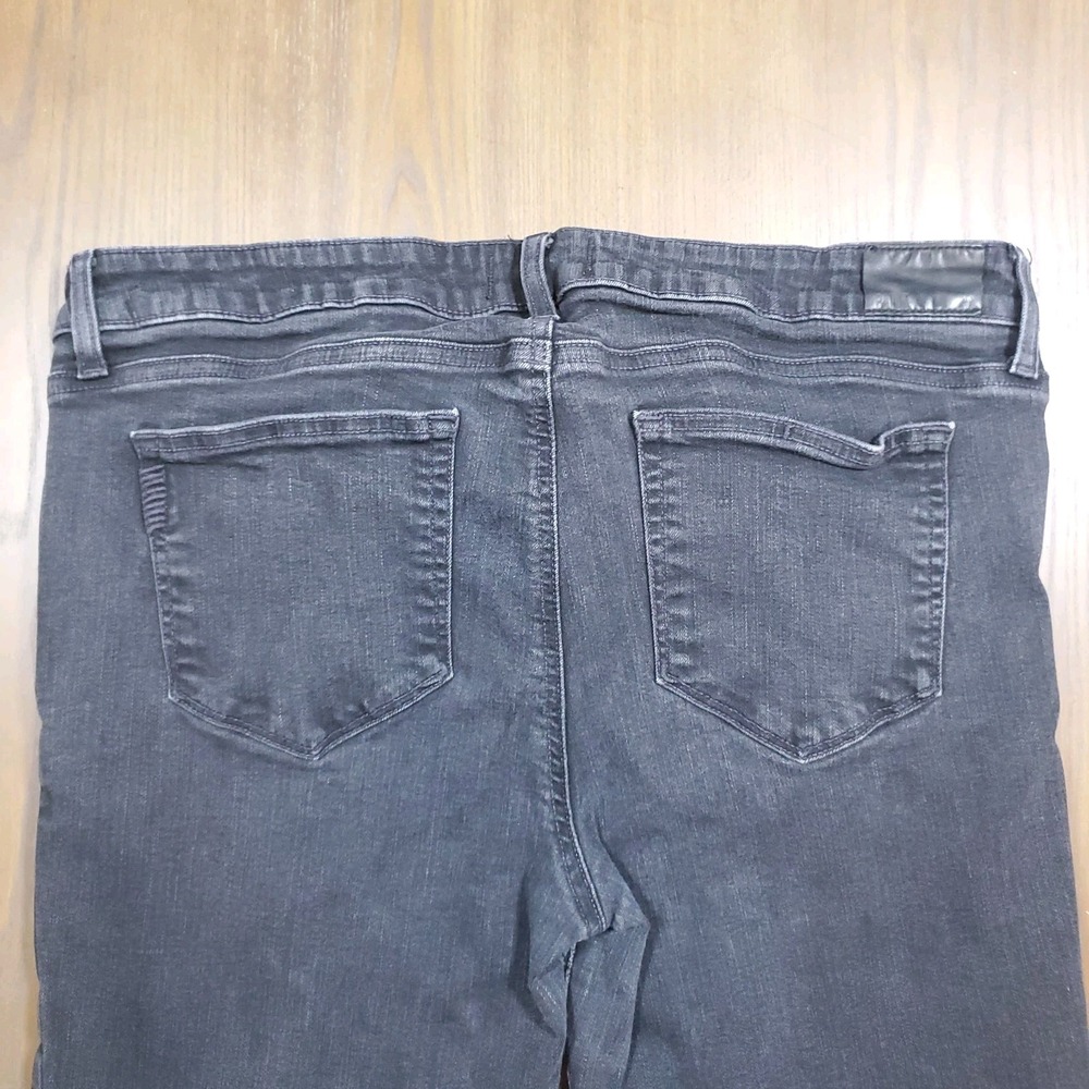Paige Womens High Rise Coated Sloane Straight Leg Jeans Black Denim Size 33 - Picture 6 of 7